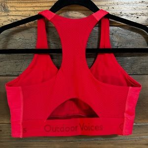 Outdoor Voices Bright Red Sports Bra